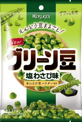 春日井製菓 商品一覧 豆菓子 グリーン豆 塩わさび味